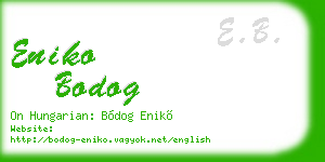 eniko bodog business card